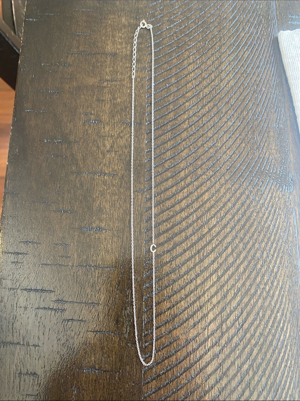 Sterling Silver C Necklace
